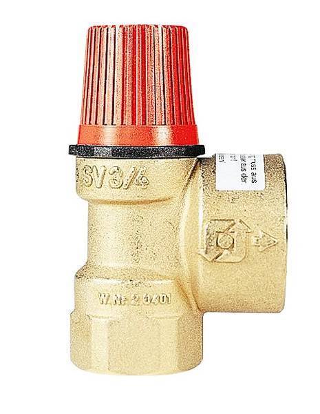 Предохранительный клапан для систем отопления (красная крышка) Watts SVH 30 x 2 3 бар