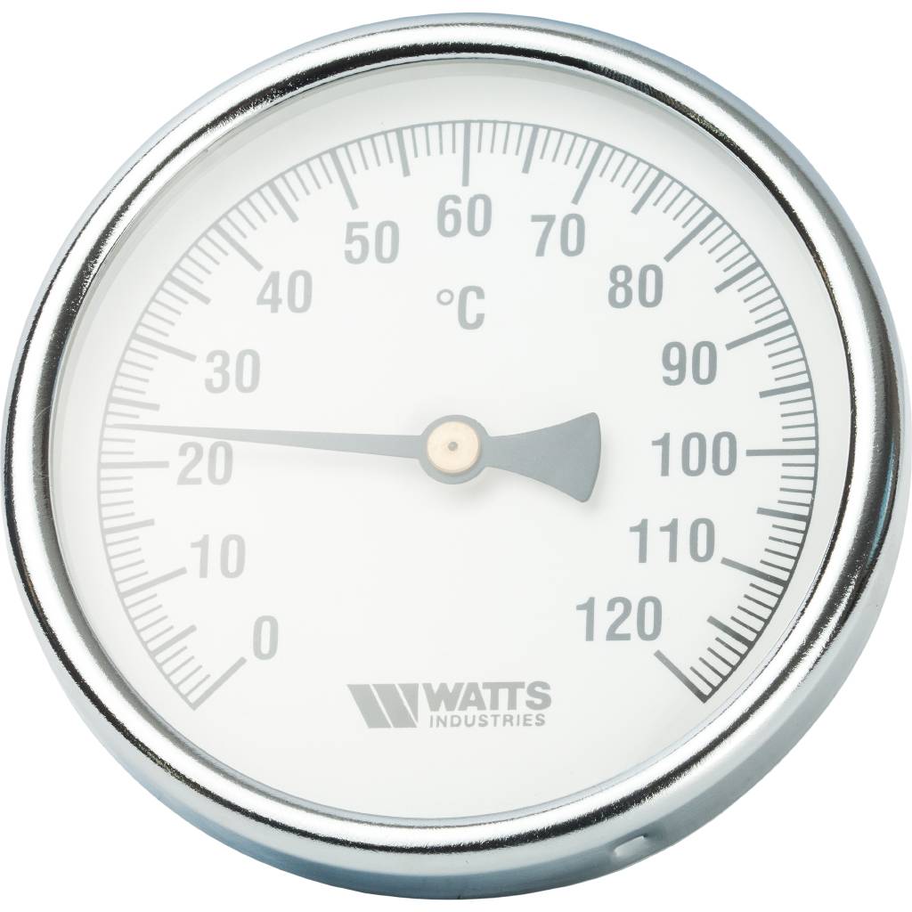 Термометр биметаллический WATTS с погружной гильзой 100 мм