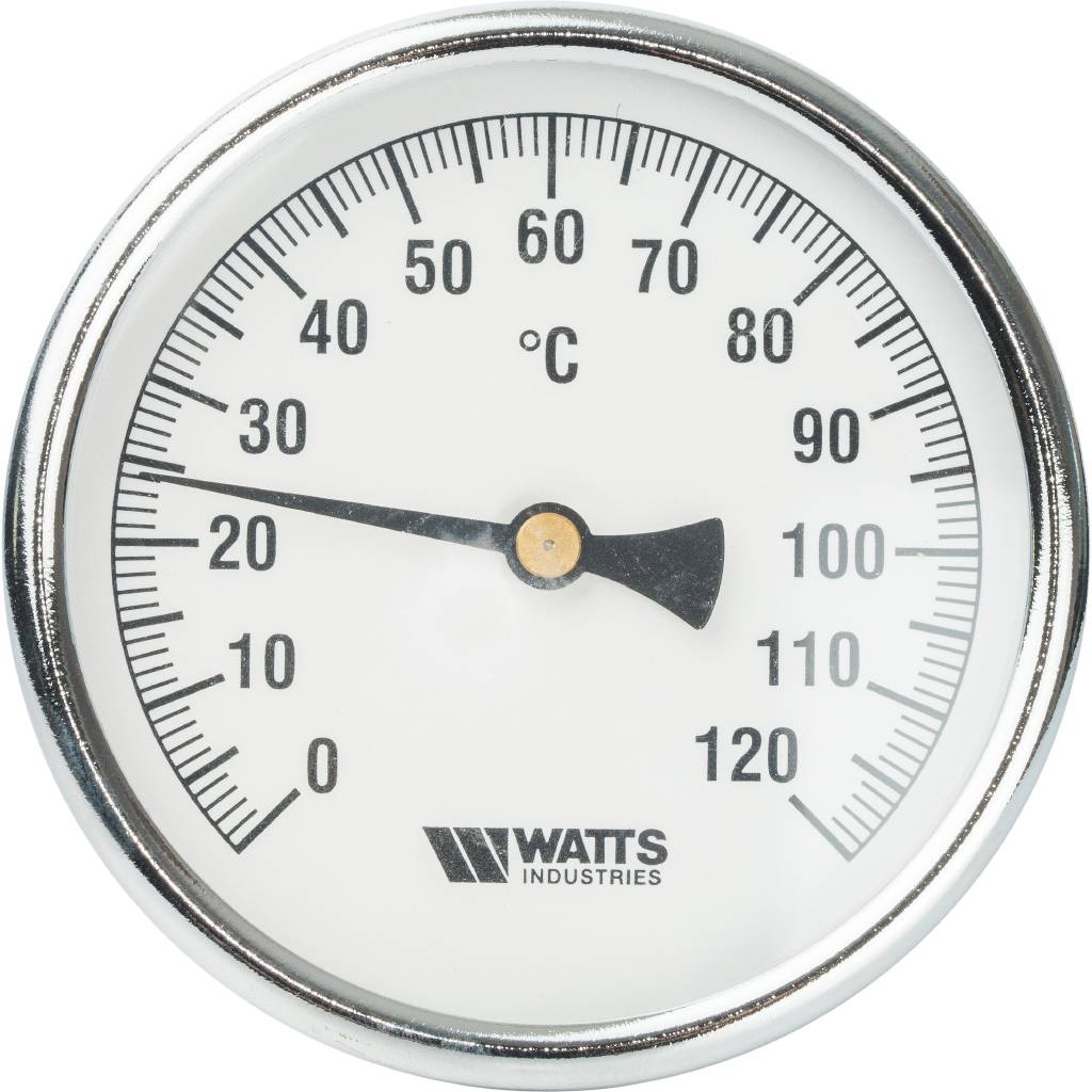 Термометр биметаллический WATTS с погружной гильзой 150 мм