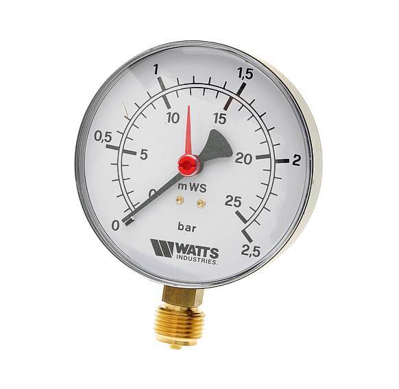 Манометр радиальный WATTS 63мм 1/4 давление 25 бар
