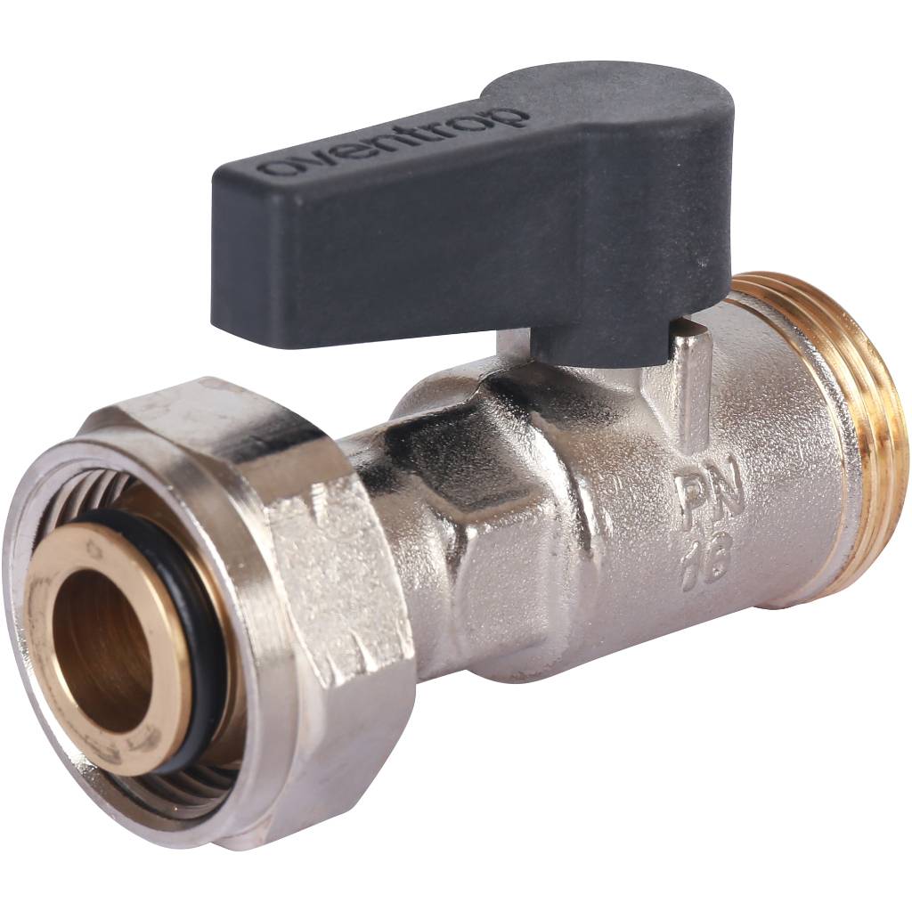 Кран шаровой Oventrop "Multidis SF", для контурной гребенки 3/4" х 3/4" Н ЕК-НГ ЕК