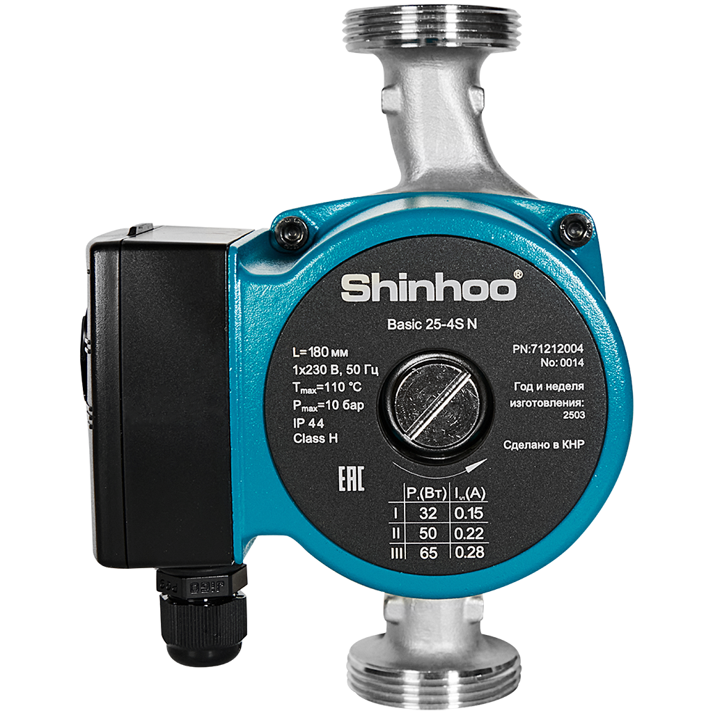 Циркуляционный насос SHINHOO BASIC 25-4S N 180 1x230V