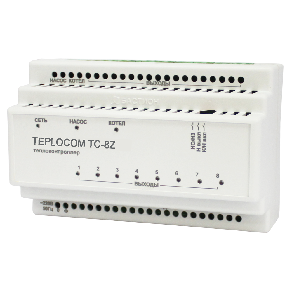 Теплоконтроллер Teplocom Луч TC-8Z для сист отопления 8 зон,  упр котлом и насосом