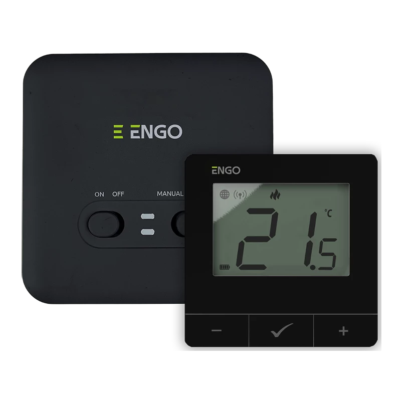 Беспроводной Терморегулятор ENGO Controls Wi-Fi, на батарейках, черный