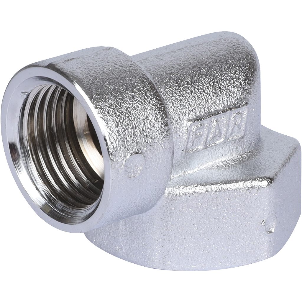 Переходник угловой, хром.,  3/4" ВР х 1/2" ВР