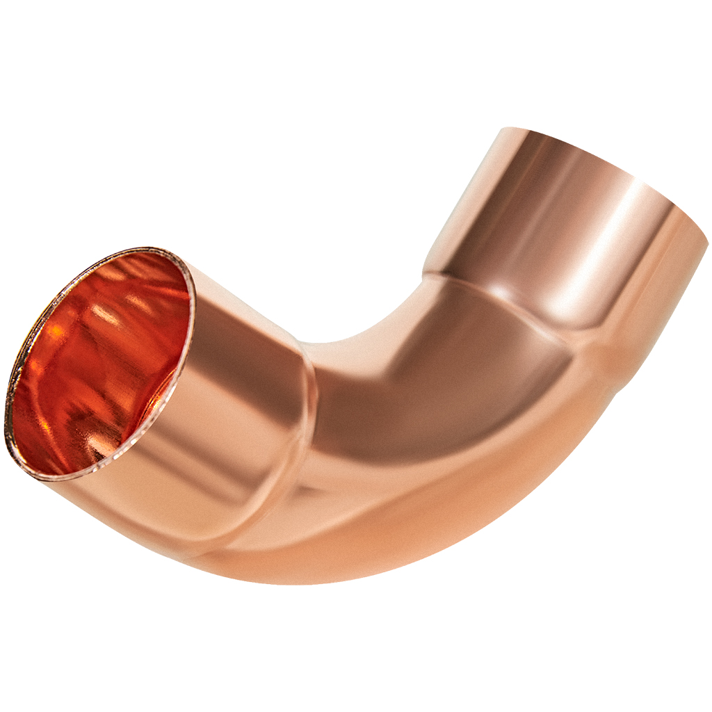 JT-15002A28E JINTIAN отвод 90° ВП-ВП, медь 28, для медных труб под пайку