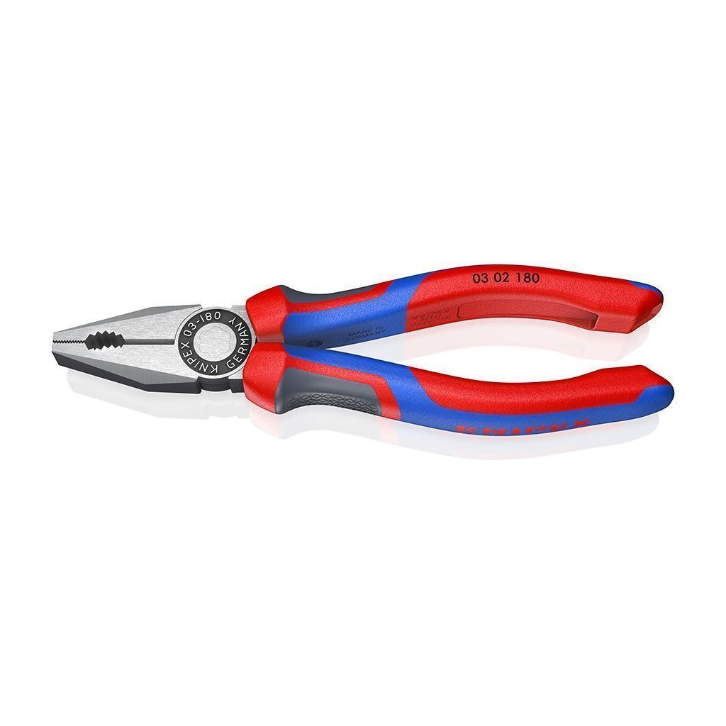 Плоскогубцы KNIPEX комбинированные, 180 мм, фосфатированные, 2-комп ручки