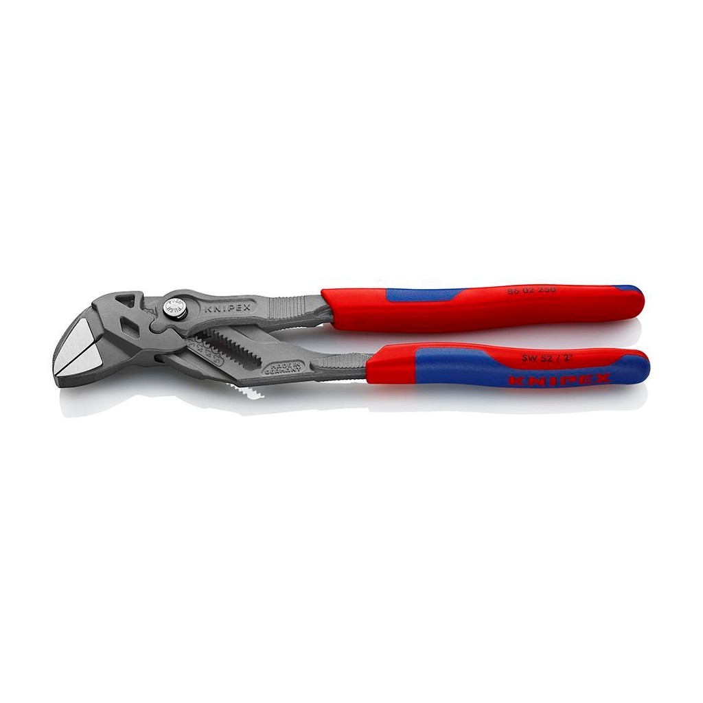 Клещи KNIPEX переставные-гаечный ключ, зев 52 мм, длина 250 мм, фосфатированные, 2-комп ручки