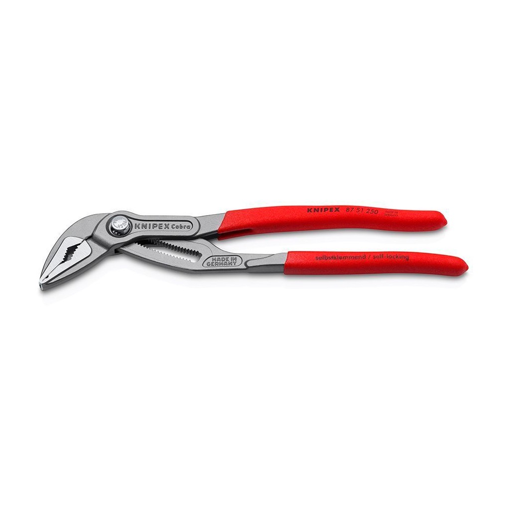 Клещи KNIPEX COBRA ES переставные, тонкие, зев 32 мм, длина 250 мм, фосфатированные, обливные ручки