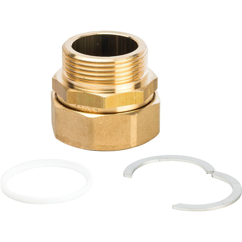 FixLock – комплект концевого фитинга из латуни для подключения трубы Inoflex DN 32 1 1/4"  НР