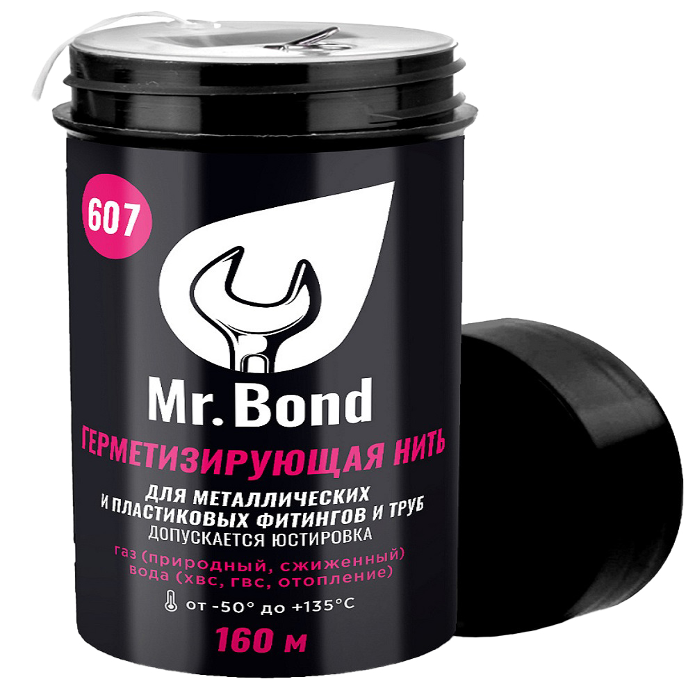 Нить для герметизации резьбы Mr.Bond 607 160 м.