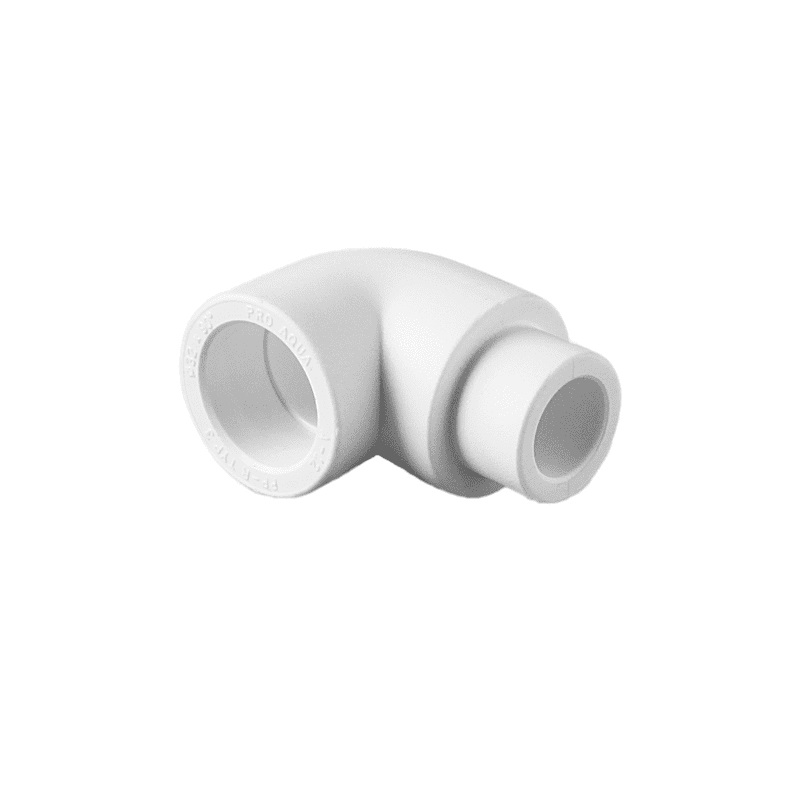 Угольник Pro Aqua d= 25 PP-R 90 градусов переходной Н-В Белый