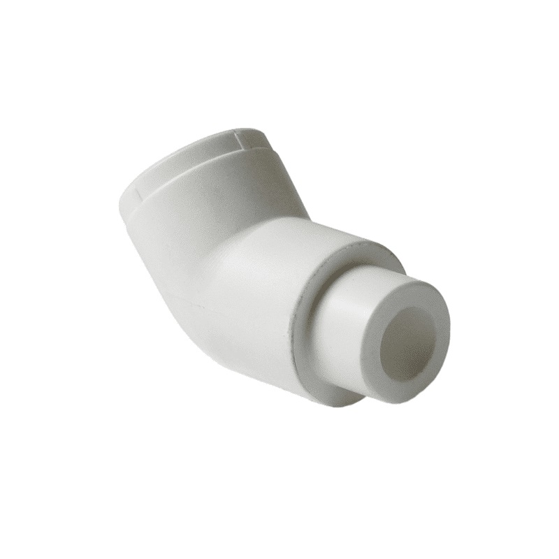 Угольник Pro Aqua d= 25 PP-R 45 градусов переходной Н-В Белый