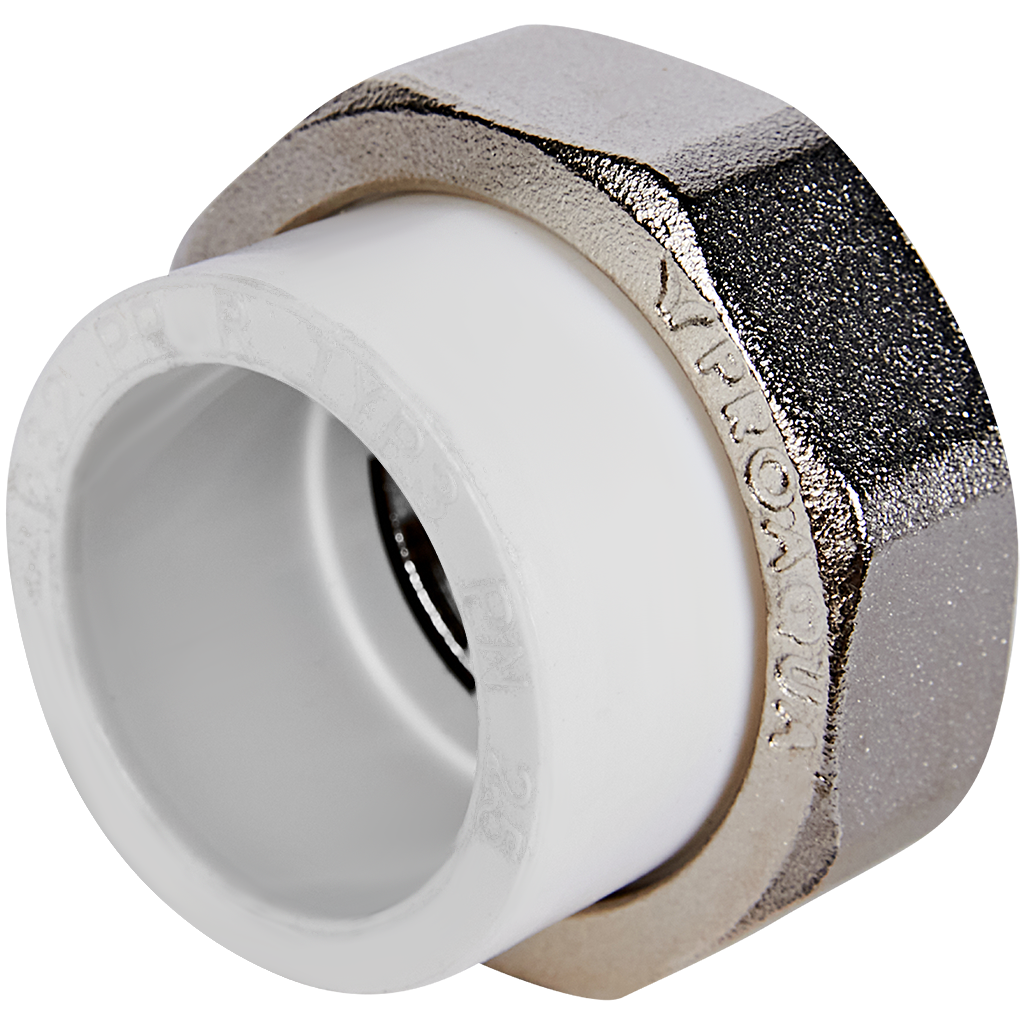 Муфта комбинированная Pro Aqua d=32-3/4 PP-R разъемная (американка) ВР Белая