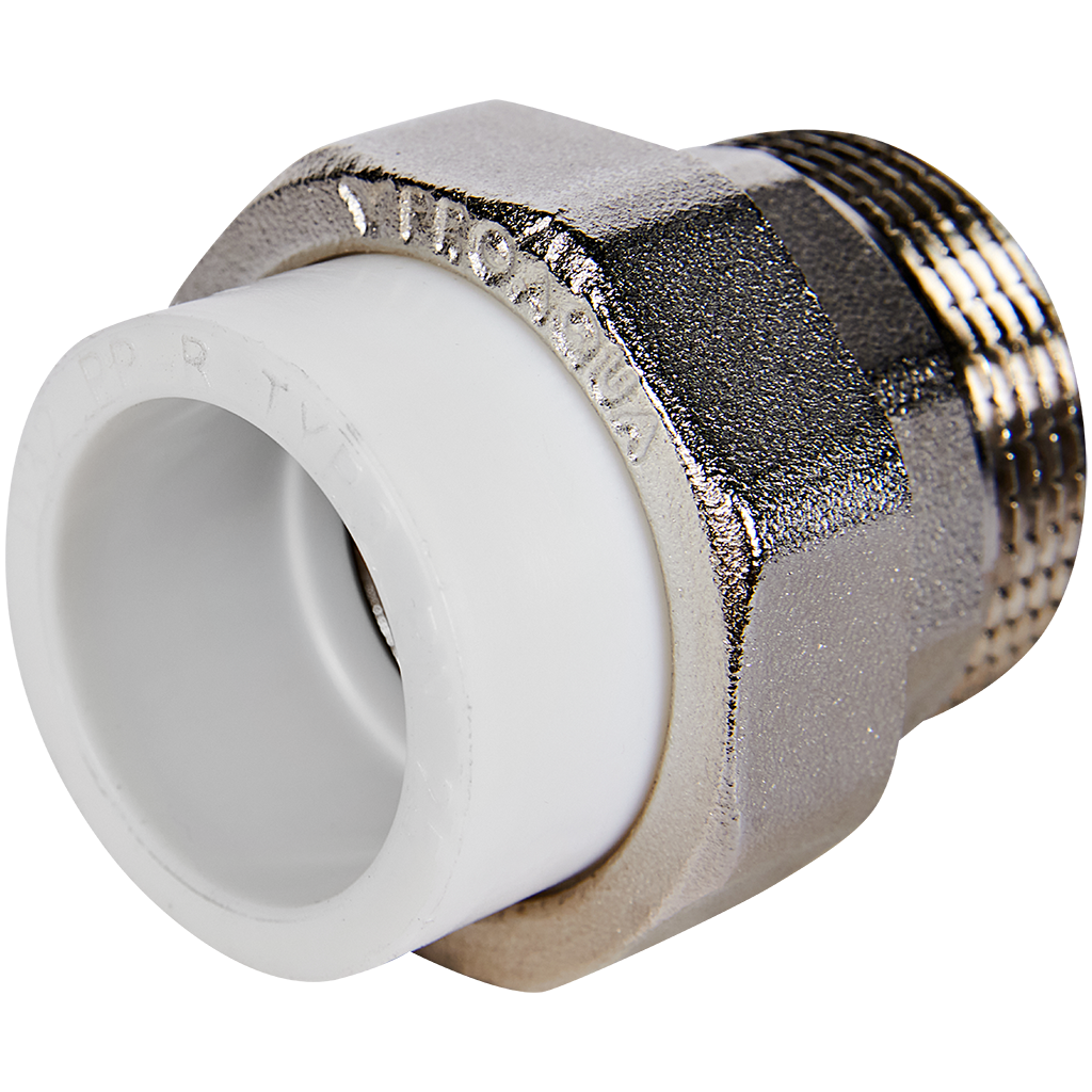 Муфта комбинированная Pro Aqua d=32-1.1/4 PP-R разъемная (американка) НР Белая