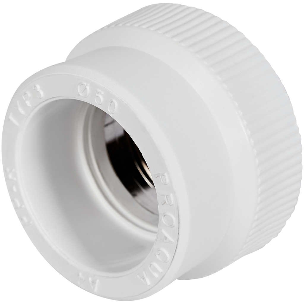 Муфта комбинированная Pro Aqua d= 50-1.1/2 PP-R под ключ ВР Белая