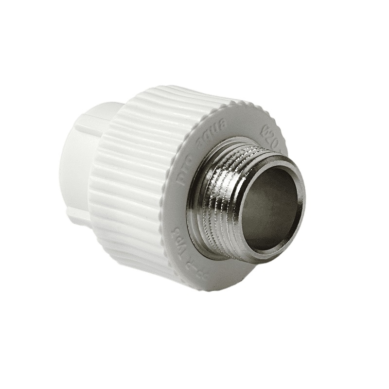 Муфта комбинированная Pro Aqua d= 32-1 PP-R НР Белая