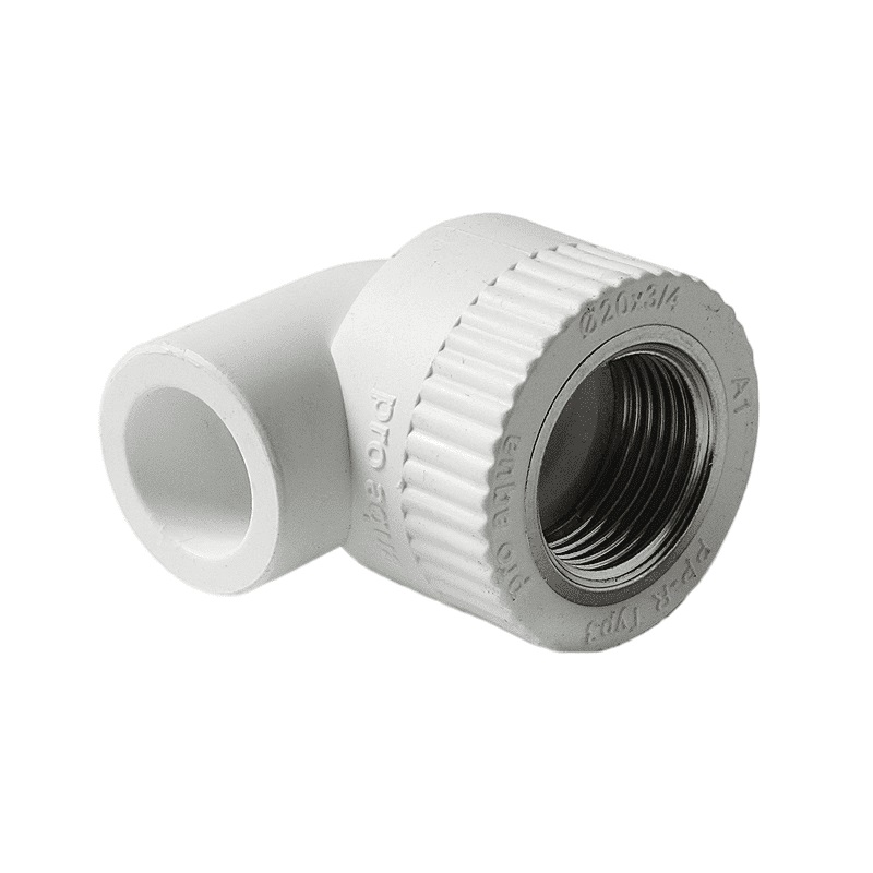 Угольник комбинированный Pro Aqua d=32-1 PP-R ВР Белый