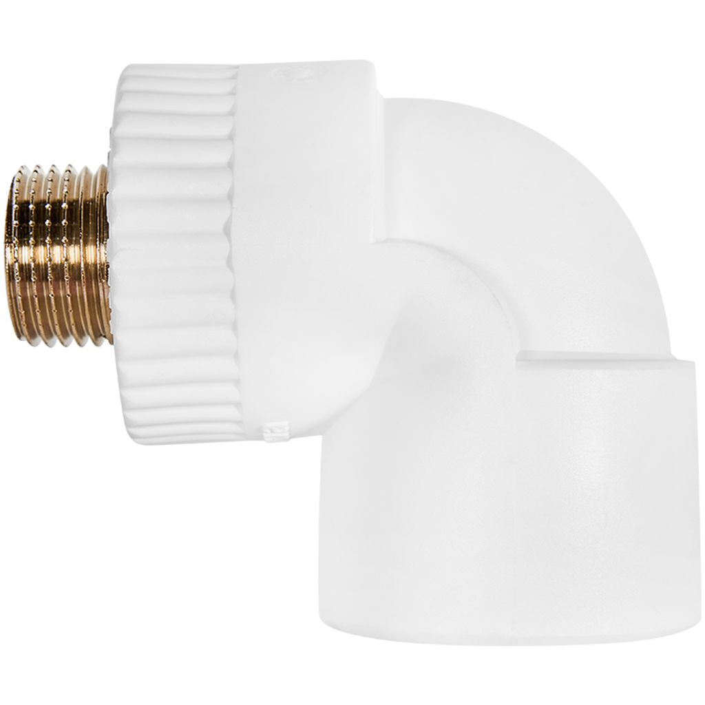 Угольник комбинированный Pro Aqua d=32-1/2 PP-R НР Белый
