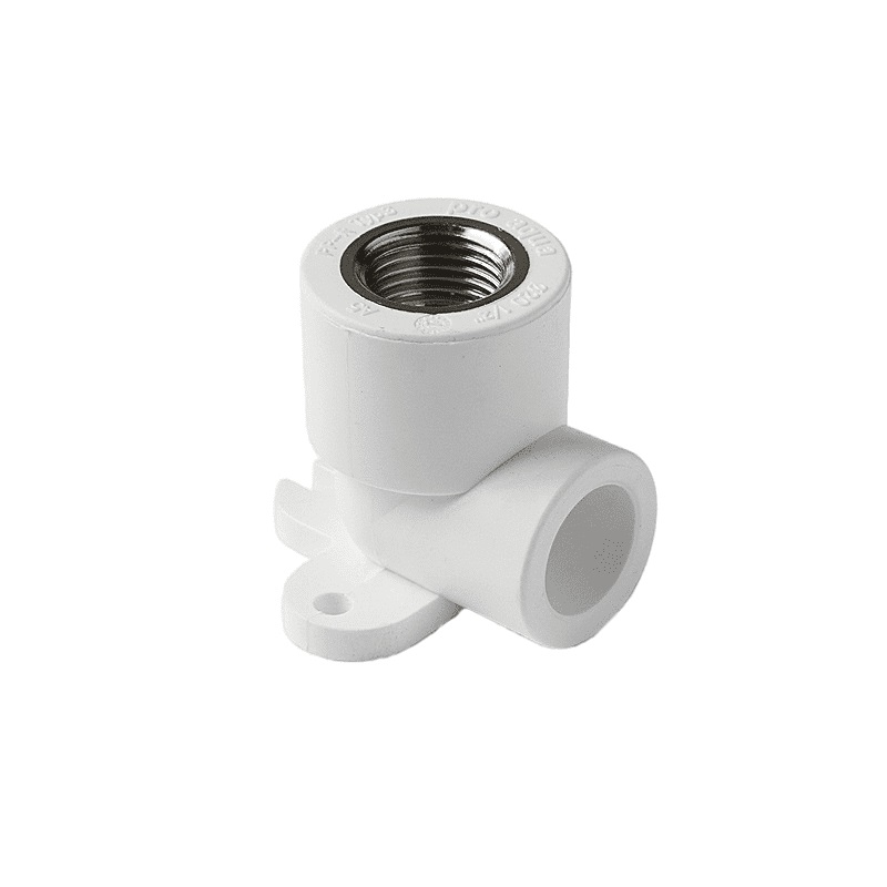 Угольник Pro Aqua d=25-1/2 PP-R с креплением комбинированный ВР Белый