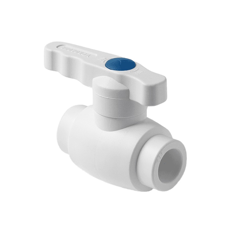 Шаровой кран Pro Aqua d= 20 PP-R полнопроходной Ultra Белый