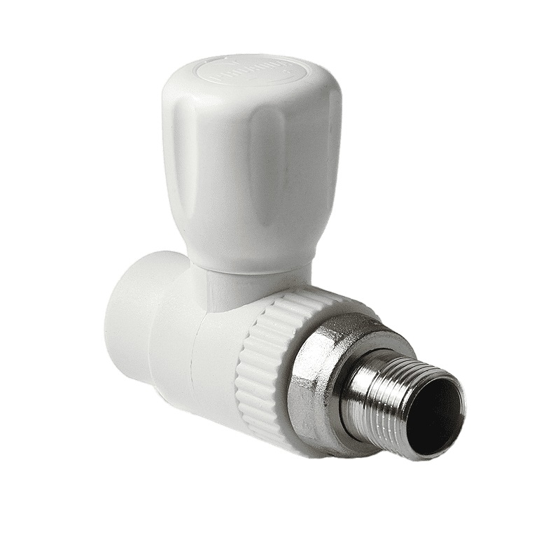 Шаровой кран Pro Aqua d=20-1/2 PP-R для радиатора прямой Белый