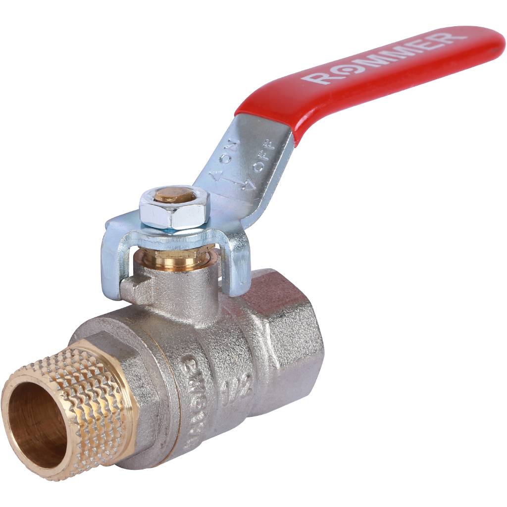 Rommer шаровой кран 1/2" ВН/НР, ручка рычаг RBV-0002-0210315