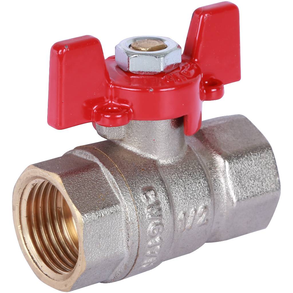 Rommer шаровой кран 1/2" ВН/ВН, ручка бабочка RBV-0003-0110215