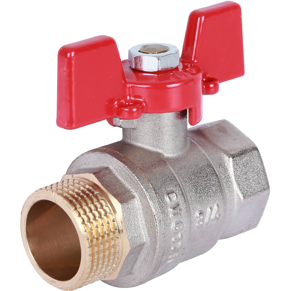 Rommer шаровой кран 3/4" ВН/НР, ручка бабочка RBV-0004-0210220