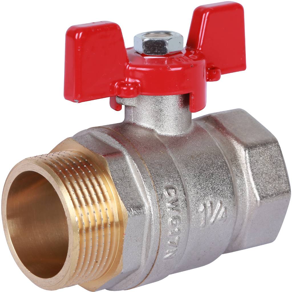 Rommer шаровой кран 1 1/4" ВН/НР, ручка бабочка RBV-0004-0210232