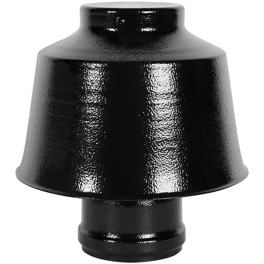 ROMMER RCA-0080-010006 Оголовок с ветрозащитой D 80 ЧЕРНЫЙ (Алюминий)