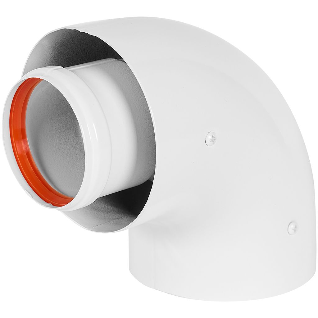 ROMMER RCA-6010-240190 Начальный участок 60/100 (Bosch, Buderus, Navien S/C/E, Baxi ECO Nova/Classic,   Baltur, Лемакс, Fondital  ) в комплекте фланец
