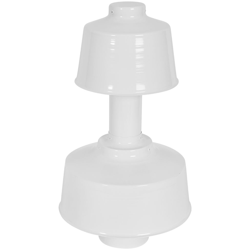 RCA-6010-700334 ROMMER Оголовок с ветрозащитой традиционный D60(м)/100(м) (алюминий) БЕЛЫЙ однонаправл.