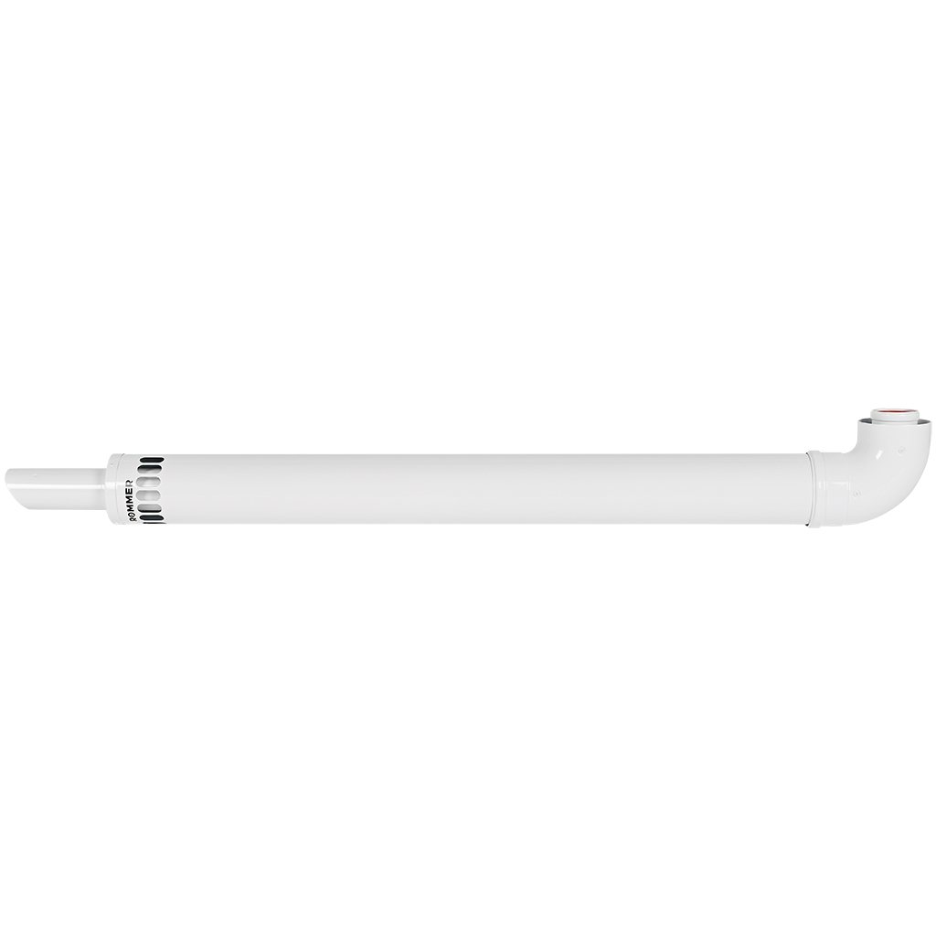 ROMMER INOX Line Комплект дымохода АНТИЛЕД УНИВЕРСАЛЬНЫЙ D60/100 традиционный коаксиальный, L 1250мм (раб. дл. 950мм)
