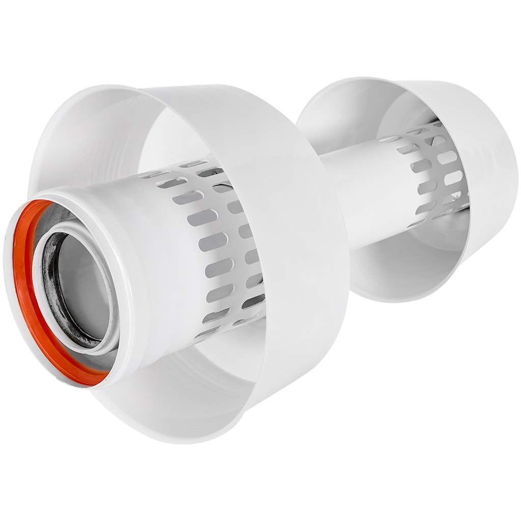 ROMMER RCA-8012-000001 Оголовок с ветрозащитой вертикальный конденсационный Ø80/125