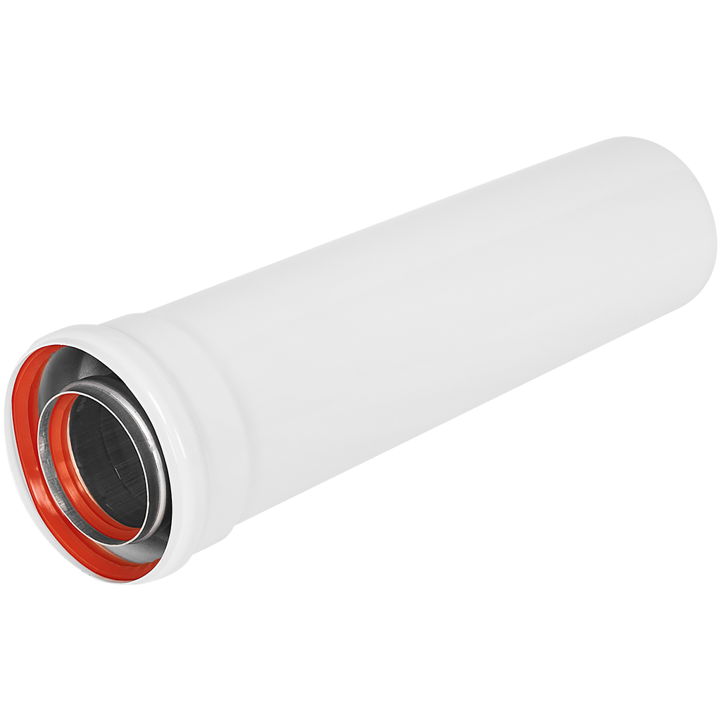 ROMMER RCA-8125-000500 Удлинитель дымохода коаксиальный раструбн. 80/125 L 500