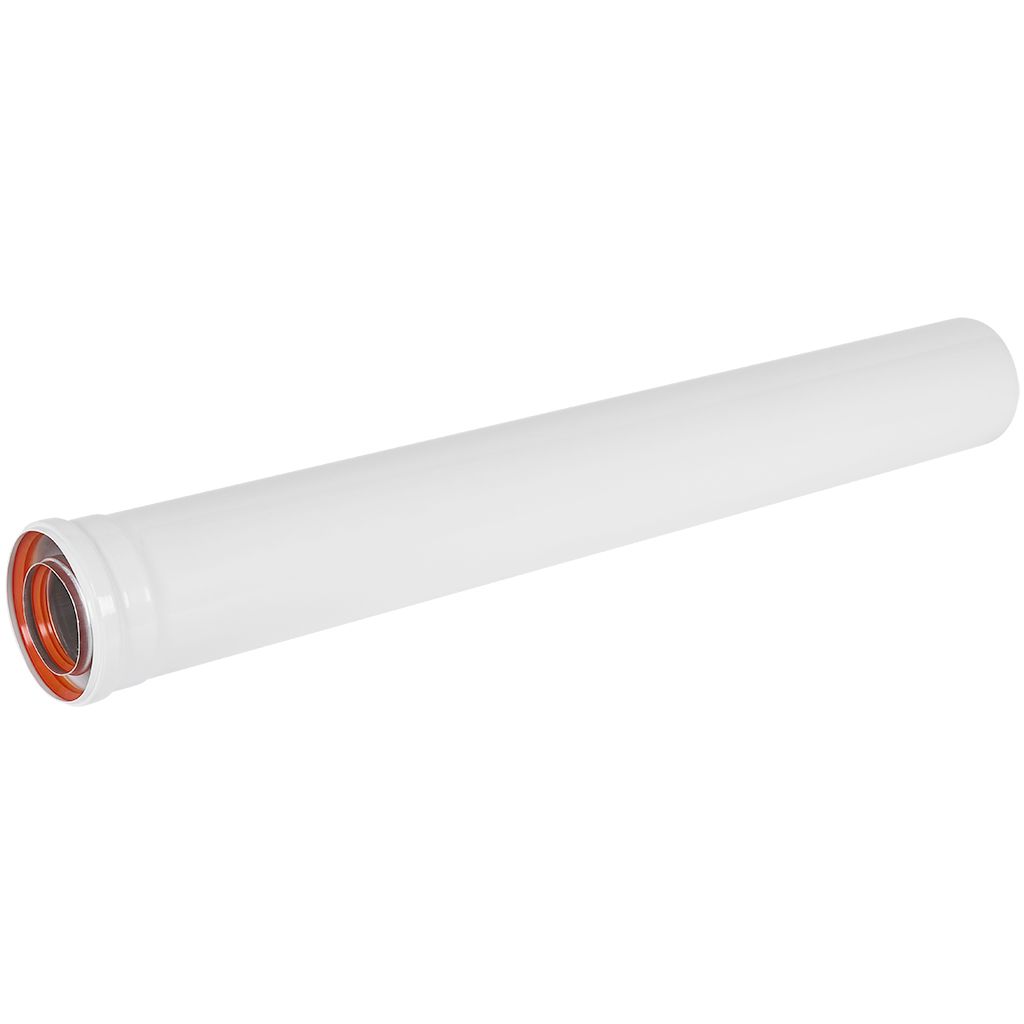 ROMMER RCA-8125-001000 Удлинитель дымохода коаксиальный раструбн. 80/125 L 1000
