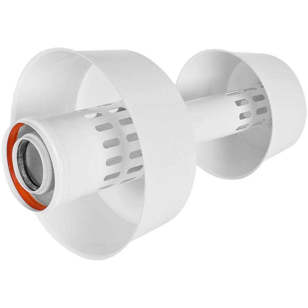 ROMMER RCA-8610-000001 Оголовок с ветрозащитой вертикальный конденсационный Ø60/100