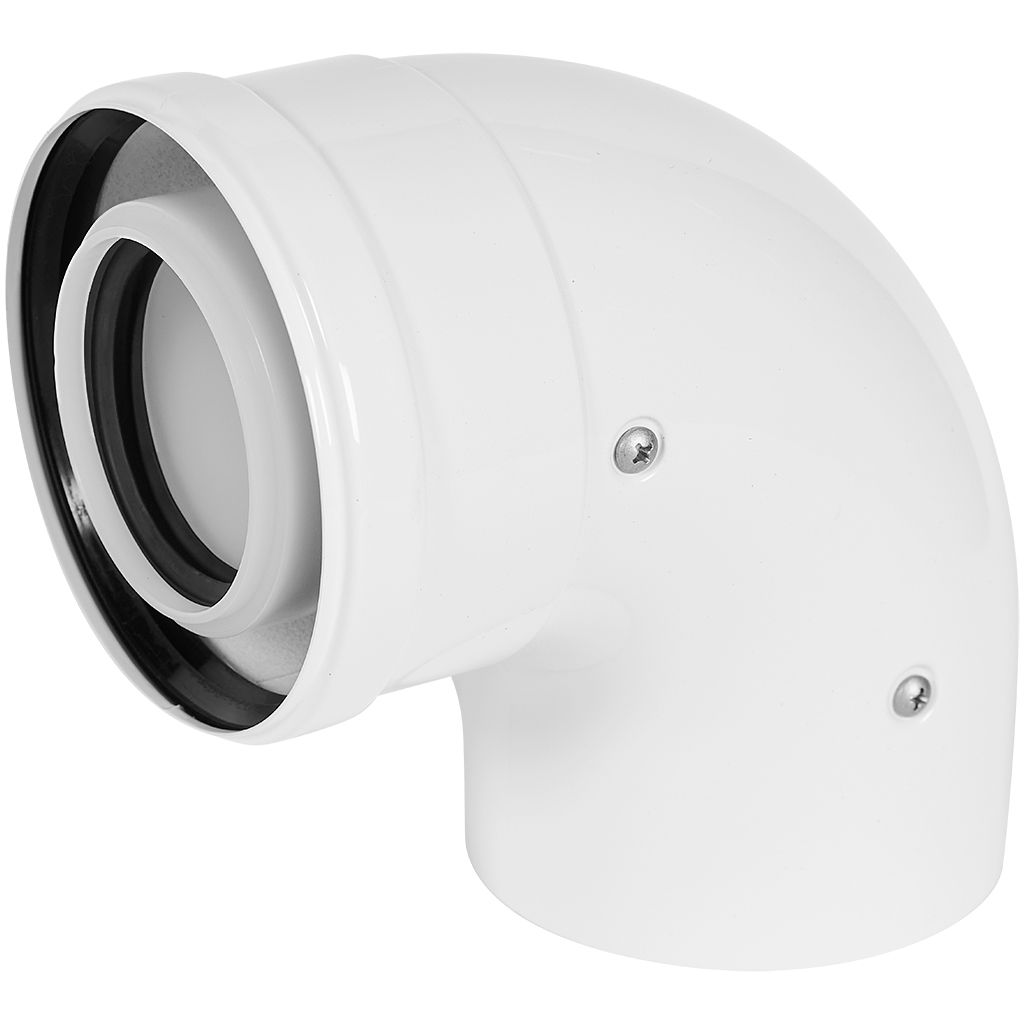 ROMMER RCA-8610-010090 Отвод конденсационный угол 90гр. Ø60/100