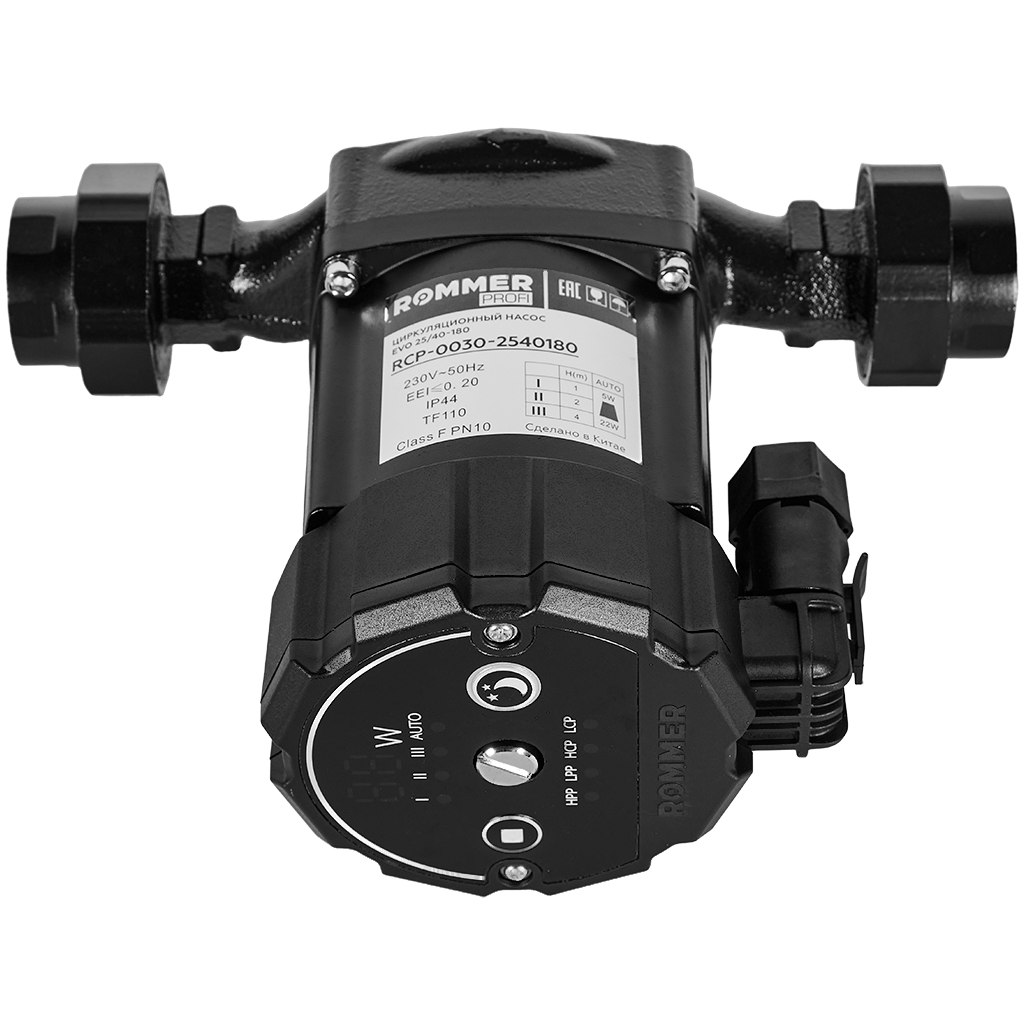 ROMMER PROFI Частотный циркуляционный насос EVO 25/40-180 с гайками и теплоизоляцией