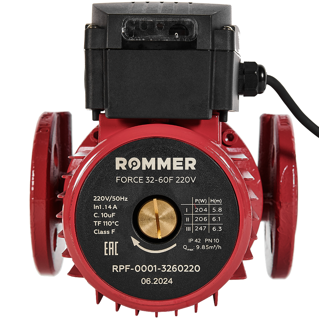 Насос циркуляционный фланцевый ROMMER RPF трехскоростной 32-60F 220V