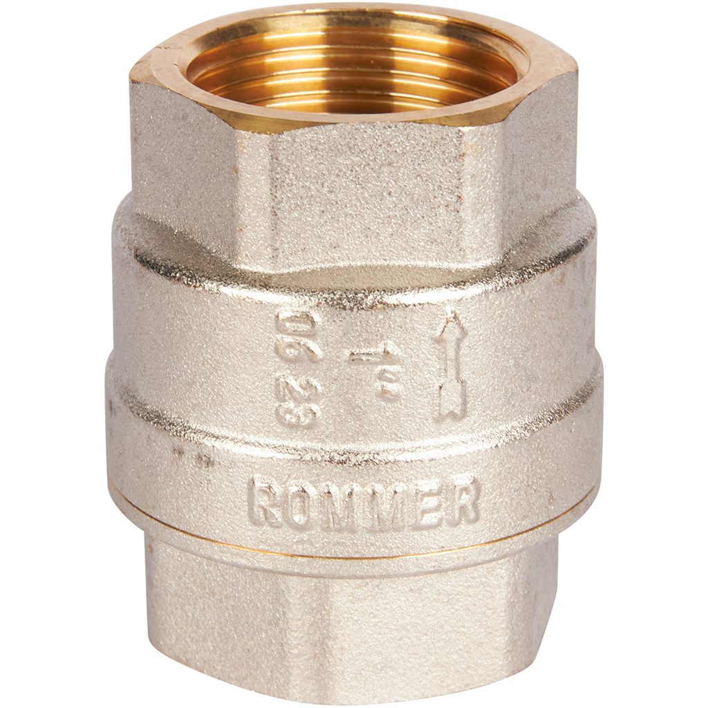 RVC-0002-000025 ROMMER 1  Клапан обратный пружинный муфтовый с пластиковым седлом
