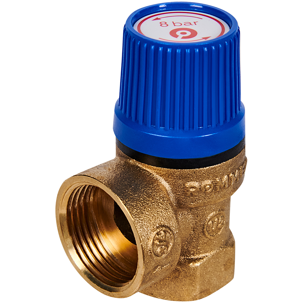 ROMMER Предохранительный клапан для систем водоснабжения 8 бар 1/2"x3/4"