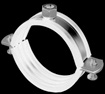 Хомут для труб  4 1/2" с комбинированной гайкой М8-М10