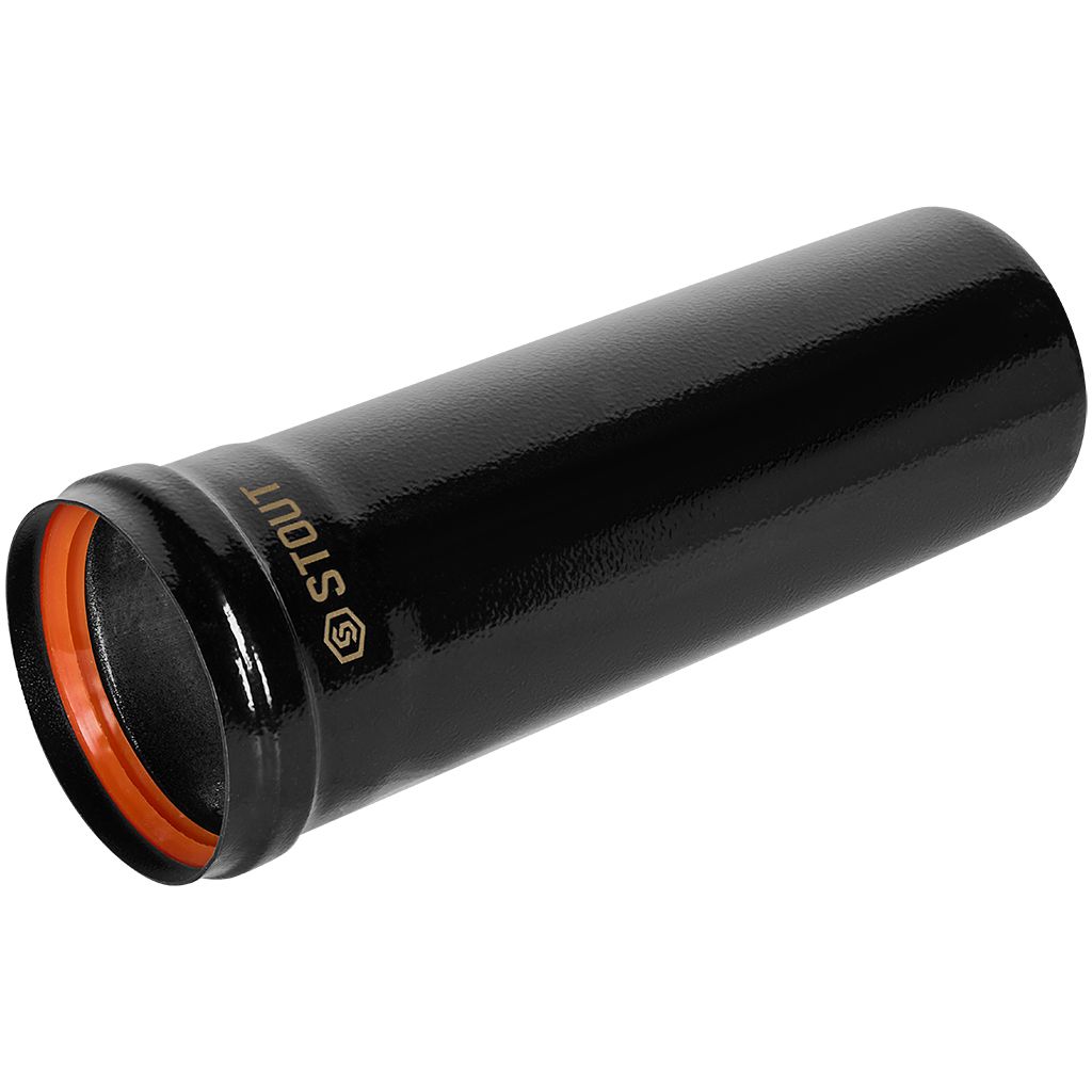 Удлинитель дымохода STOUT традиц. D80(п-м), L250, ЧЕРНЫЙ