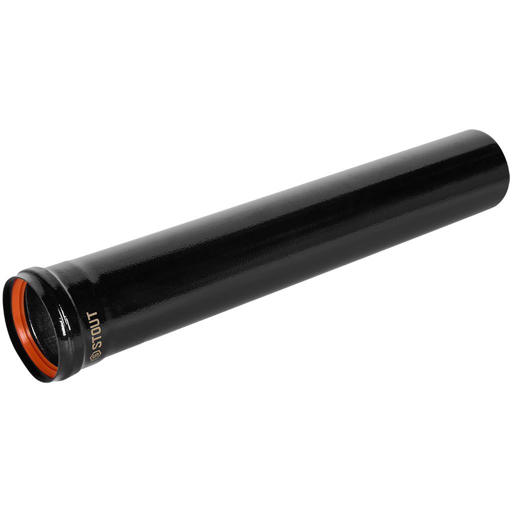 Удлинитель дымохода STOUT традиц. D80(п-м), L500, ЧЕРНЫЙ