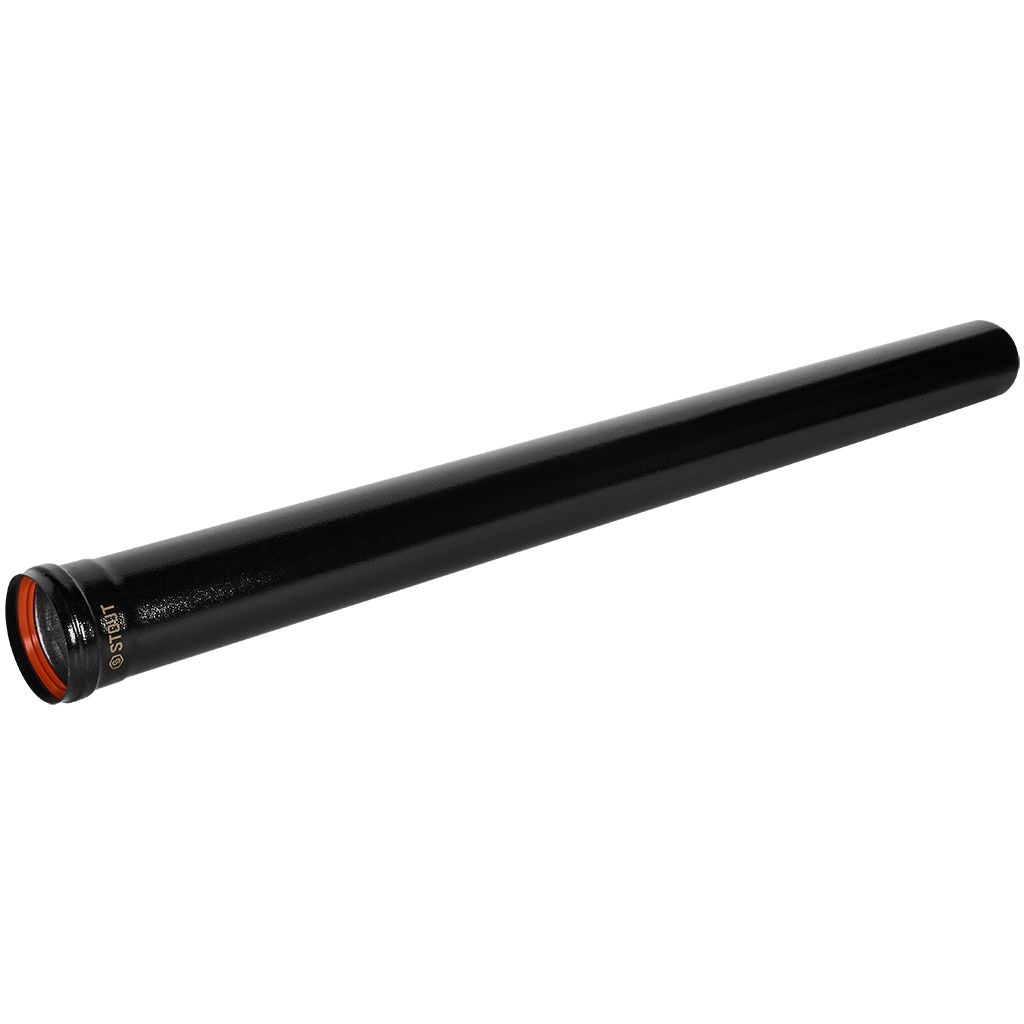 Удлинитель дымохода STOUT традиц. D80(п-м), L1000, ЧЕРНЫЙ