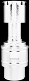 Оголовок вертикальный STOUT с ветрозащитой традиц. коакс. D60(п)/100(п) ЧЕРНЫЙ узкий