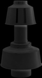 Оголовок вертикальный с ветрозащитой традиц. коакс. D80(п)/125(п) ЧЕРНЫЙ узкий