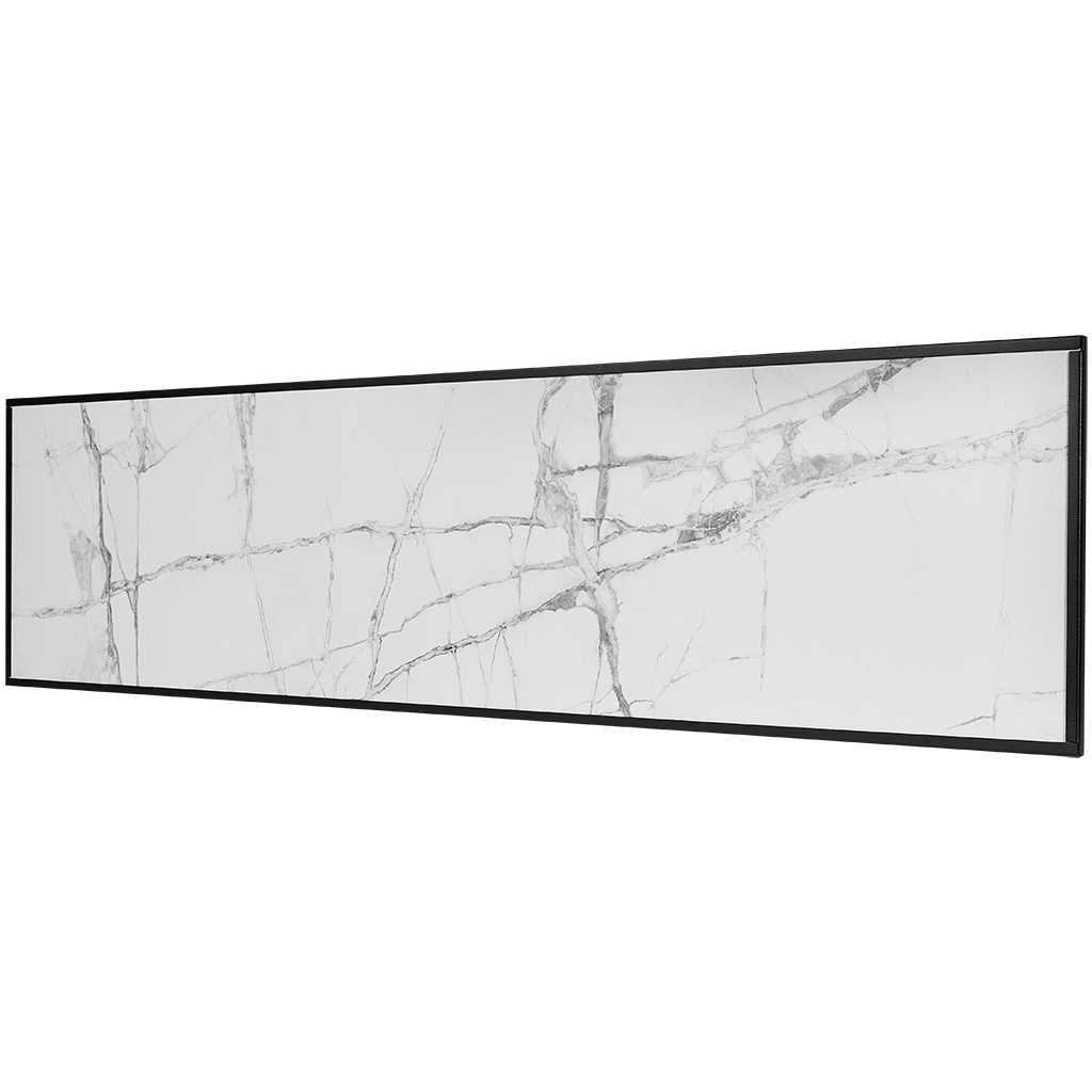 STOUT отопительная
панель WHITE STONE SCT 120*30 белый гранит / черный корпус